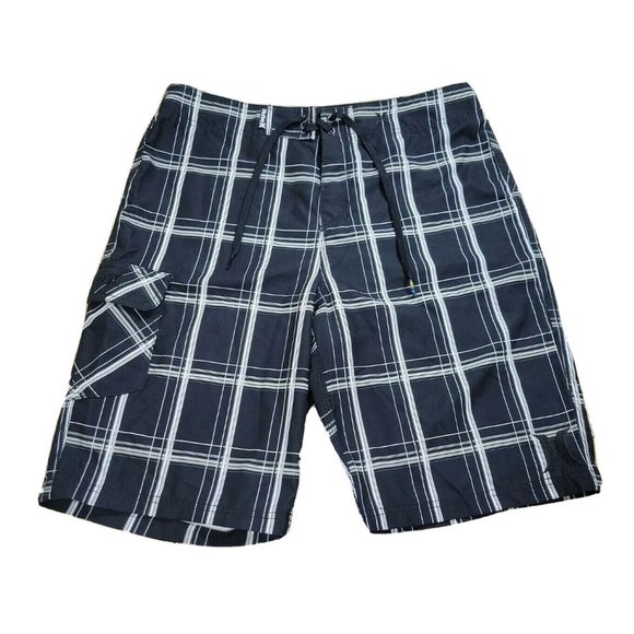 Hurley Men's Board Shorts Bathing Suit Surf Shorts Recycled Polyester Plaid - Picture 1 of 8